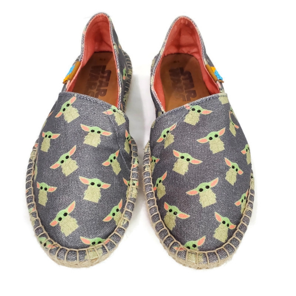 Disney's Baby Yoda Shoes- Afridrilles Star Wars Grogu Slip-On Espadrilles Beads